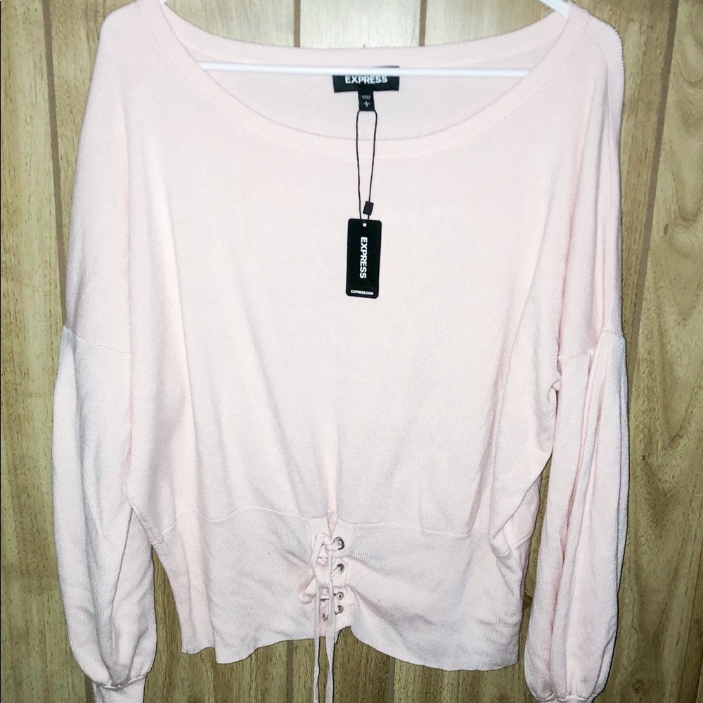 Corset Puff Sleeve Sweater